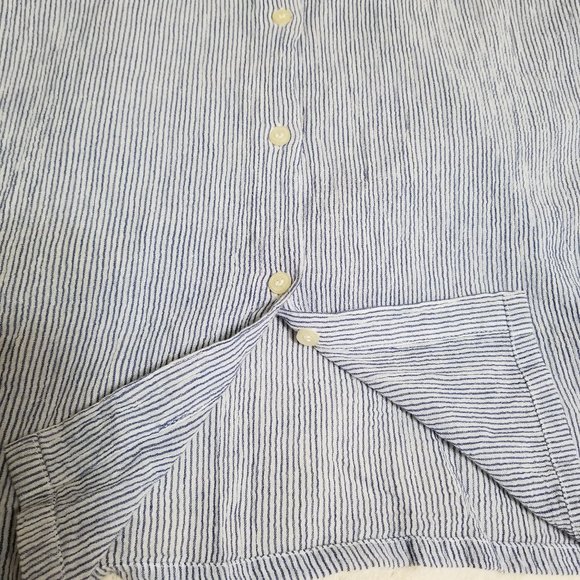 LRL Crushed Cotton Sleeveless Camp Shirt Swim Cover-Up XL - Picture 8 of 13